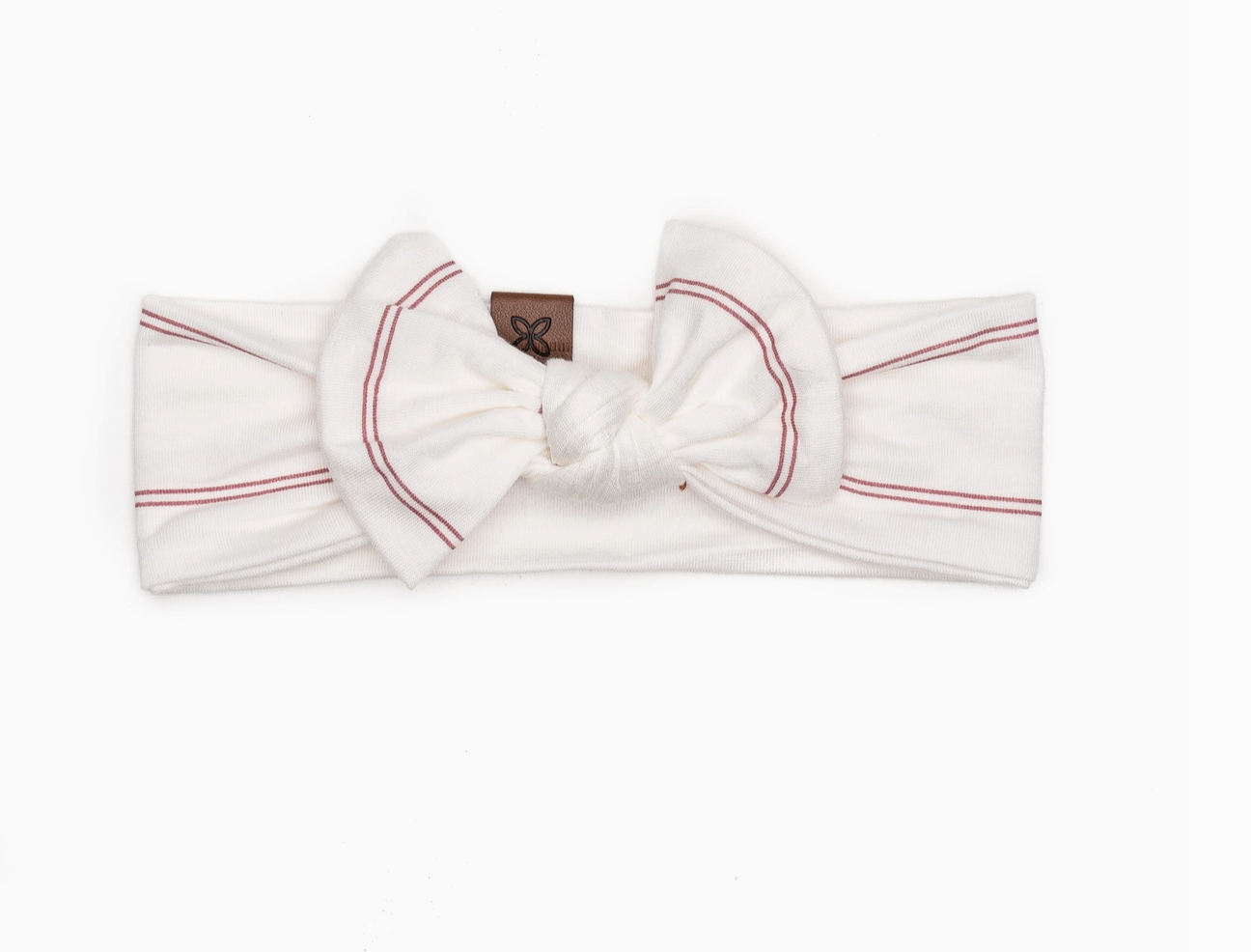 Knotted Bow - Rose Stripe