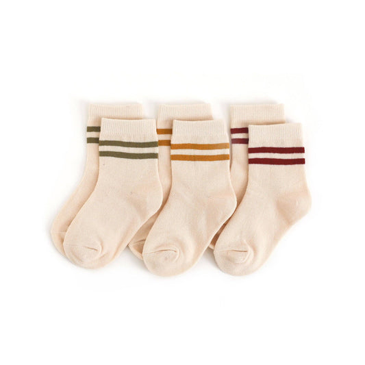 Vanilla Striped Midi Sock 3-pack